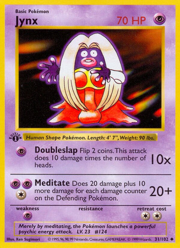 Jynx 031/102 — Base Set (English Pokémon TCG card)