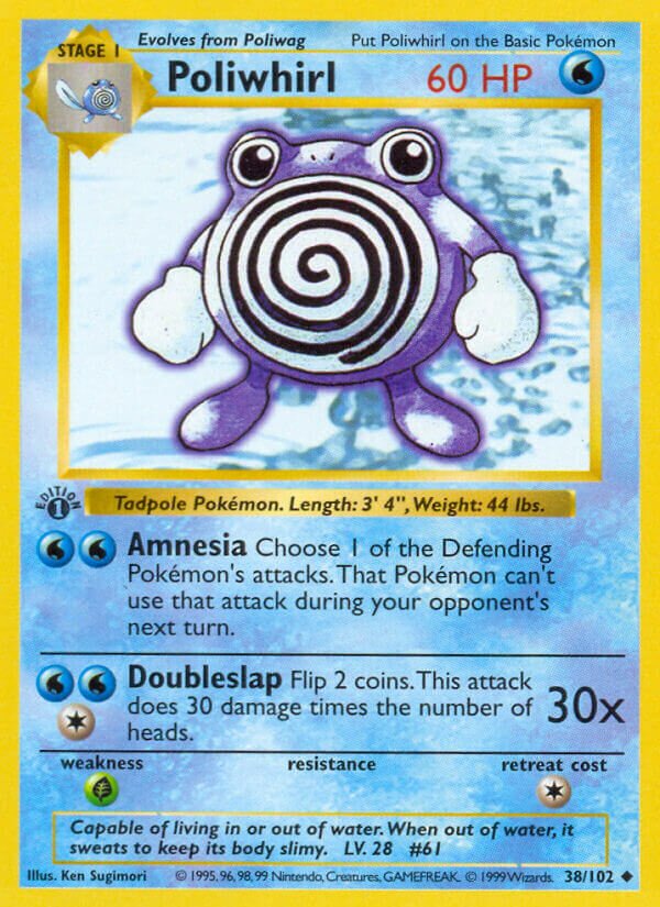 Poliwhirl 038/102 — Base Set (English Pokémon TCG card)