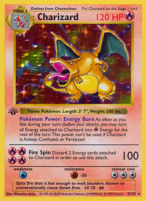 Charizard 004/102 — Base Set (English Pokémon TCG card)