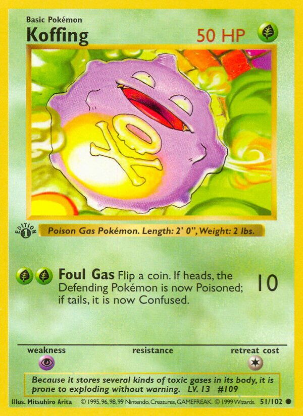 Koffing 051/102 — Base Set (English Pokémon TCG card)