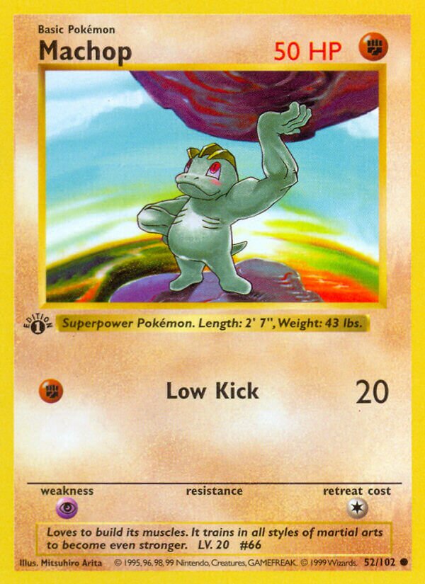 Machop 052/102 — Base Set (English Pokémon TCG card)