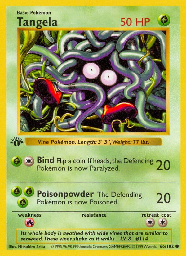 Tangela 066/102 — Base Set (English Pokémon TCG card)