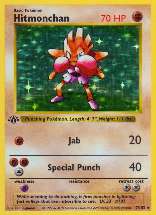Hitmonchan 007/102 — Base Set (English Pokémon TCG card)