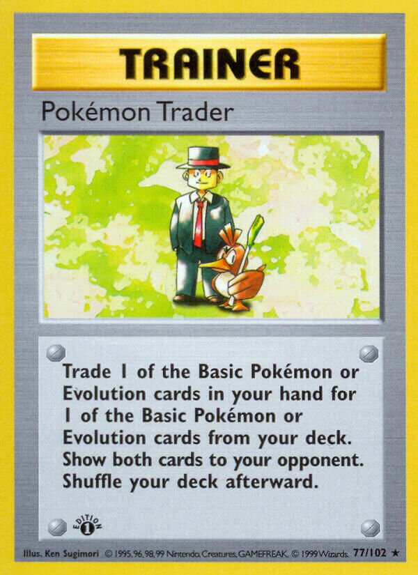 Pokémon Trader 077/102 — Base Set (English Pokémon TCG card)