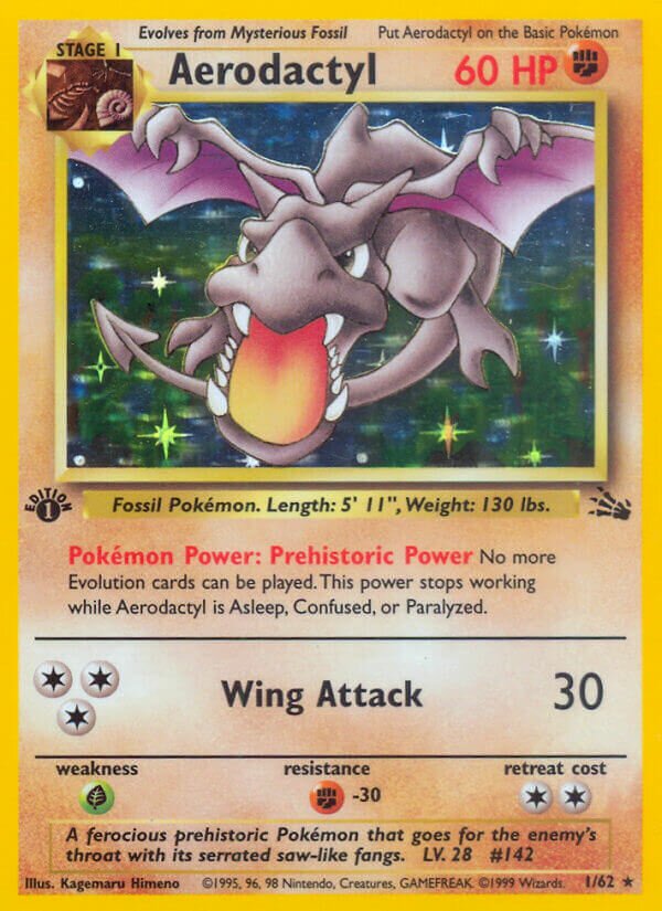 Aerodactyl 001/62 — Fossil (English Pokémon TCG card)