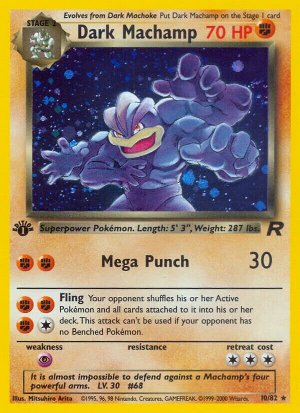 Dark Machamp 010/83 — Team Rocket (English Pokémon TCG card)