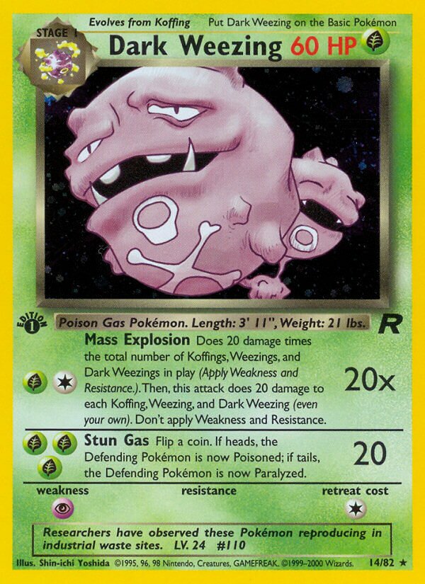 Dark Weezing 014/83 — Team Rocket (English Pokémon TCG card)