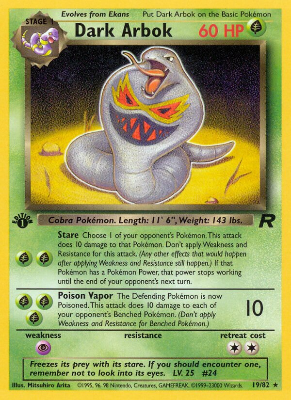 Dark Arbok 019/83 — Team Rocket (English Pokémon TCG card)