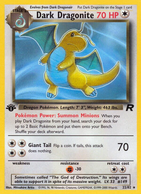 Dark Dragonite 022/83 — Team Rocket (English Pokémon TCG card)