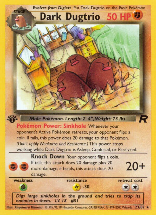 Dark Dugtrio 023/83 — Team Rocket (English Pokémon TCG card)