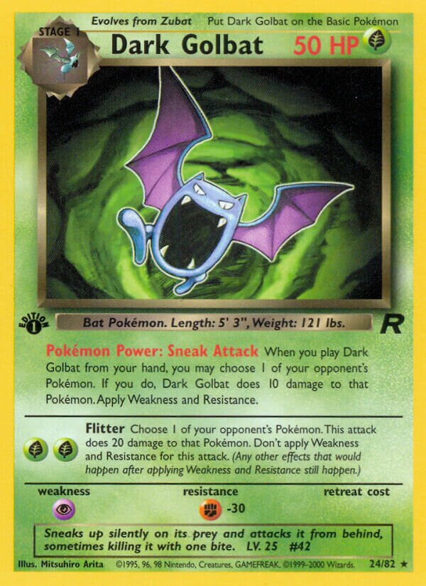 Dark Golbat 024/83 — Team Rocket (English Pokémon TCG card)