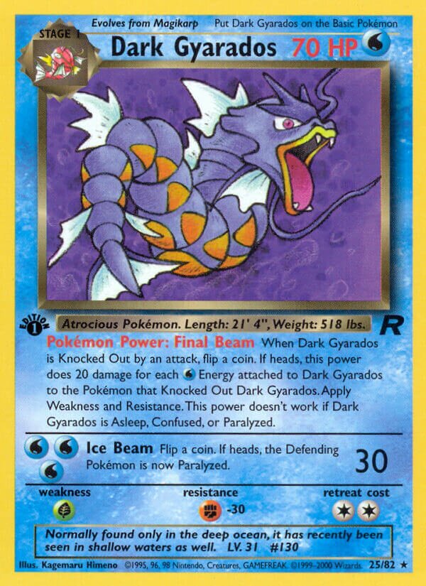 Dark Gyarados 025/83 — Team Rocket (English Pokémon TCG card)