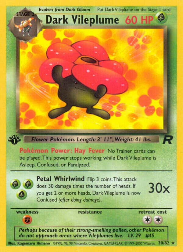 Dark Vileplume 030/83 — Team Rocket (English Pokémon TCG card)