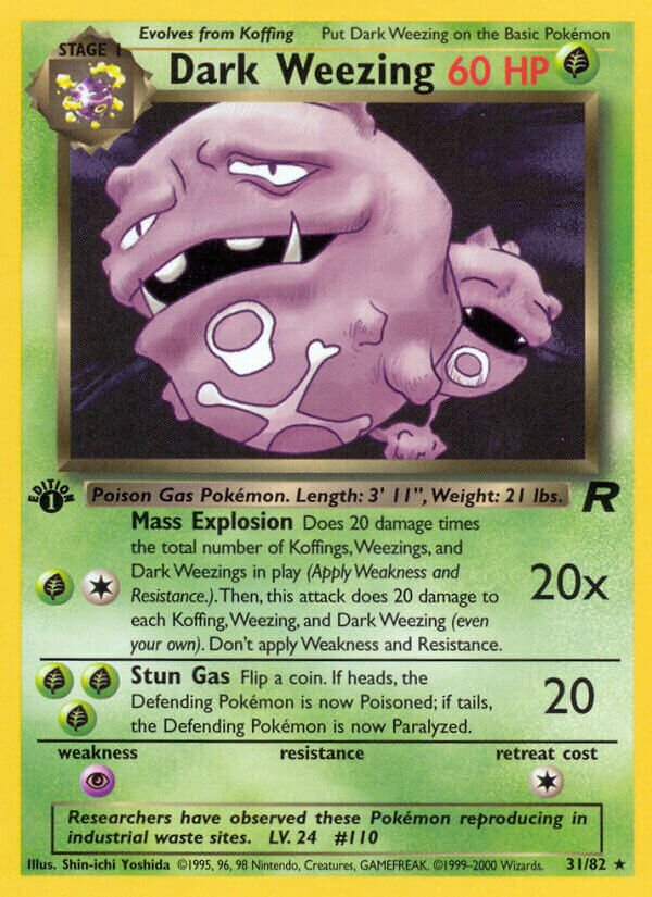 Dark Weezing 031/83 — Team Rocket (English Pokémon TCG card)