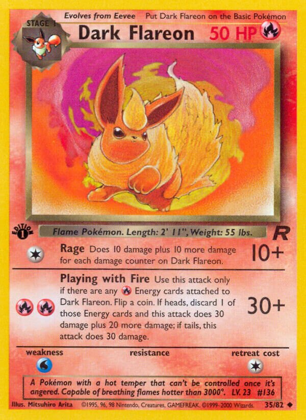 Dark Flareon 035/83 — Team Rocket (English Pokémon TCG card)