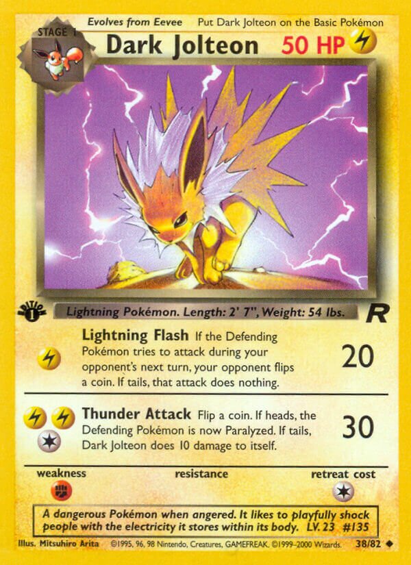 Dark Jolteon 038/83 — Team Rocket (English Pokémon TCG card)