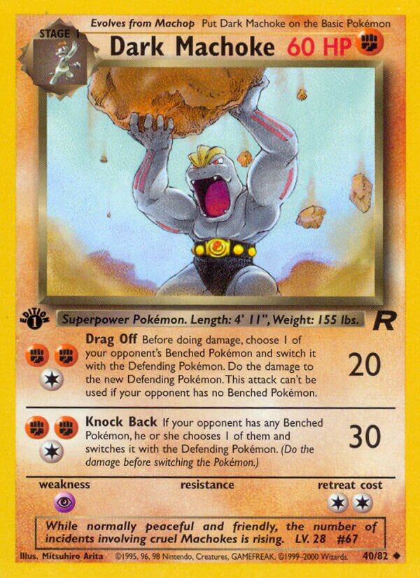 Dark Machoke 040/83 — Team Rocket (English Pokémon TCG card)