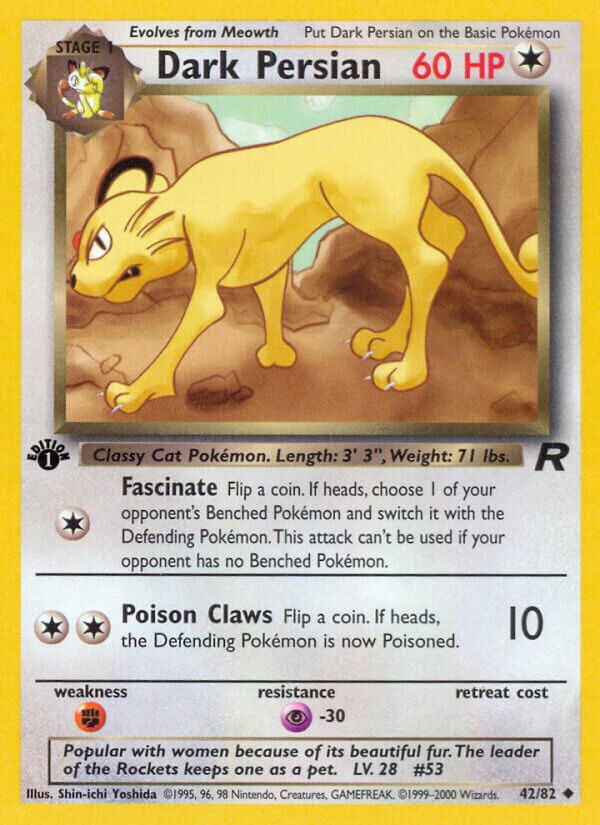 Dark Persian 042/83 — Team Rocket (English Pokémon TCG card)