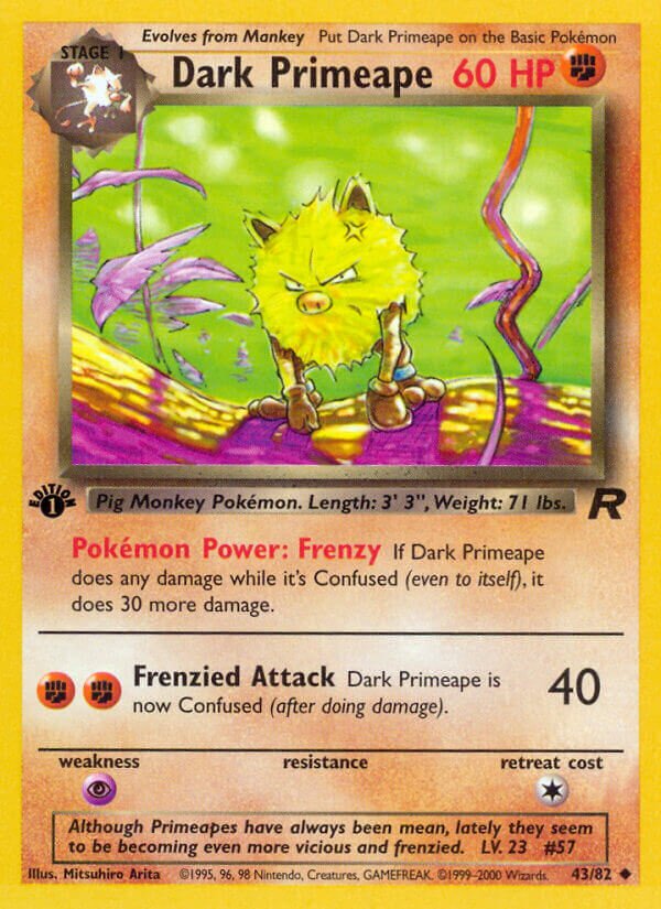 Dark Primeape 043/83 — Team Rocket (English Pokémon TCG card)