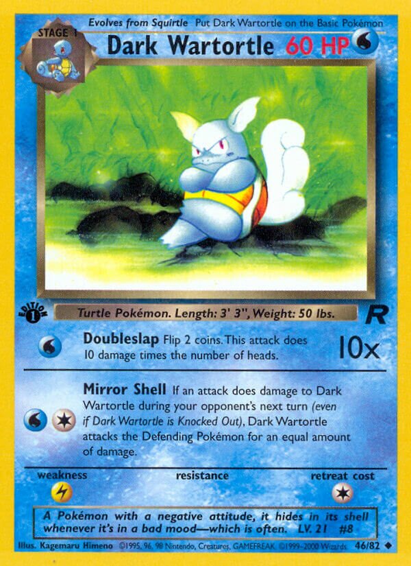 Dark Wartortle 046/83 — Team Rocket (English Pokémon TCG card)