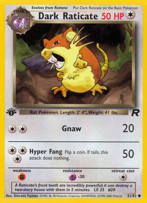 Dark Raticate 051/83 — Team Rocket (English Pokémon TCG card)
