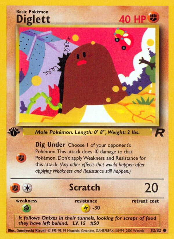 Diglett 052/83 — Team Rocket (English Pokémon TCG card)