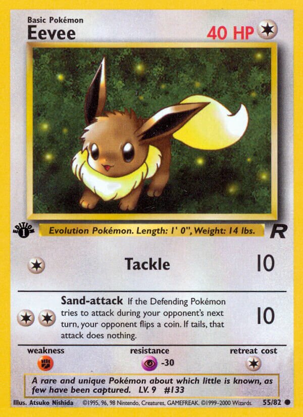 Eevee 055/83 — Team Rocket (English Pokémon TCG card)