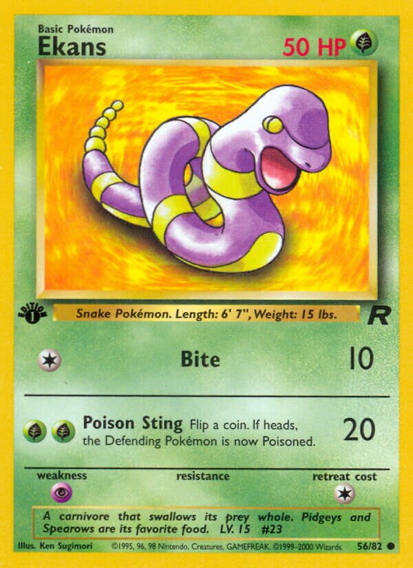 Ekans 056/83 — Team Rocket (English Pokémon TCG card)