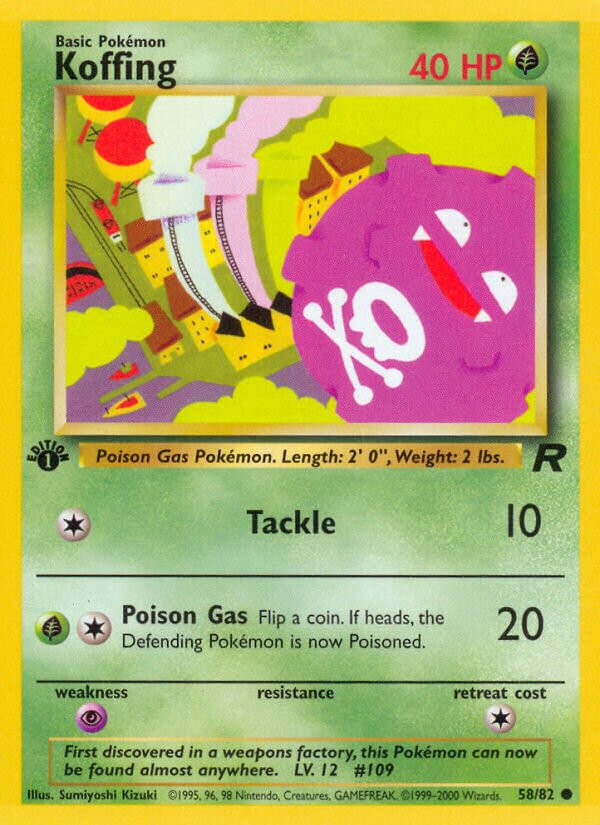 Koffing 058/83 — Team Rocket (English Pokémon TCG card)