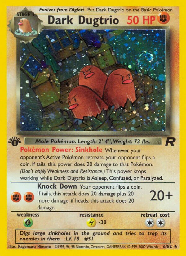 Dark Dugtrio 006/83 — Team Rocket (English Pokémon TCG card)