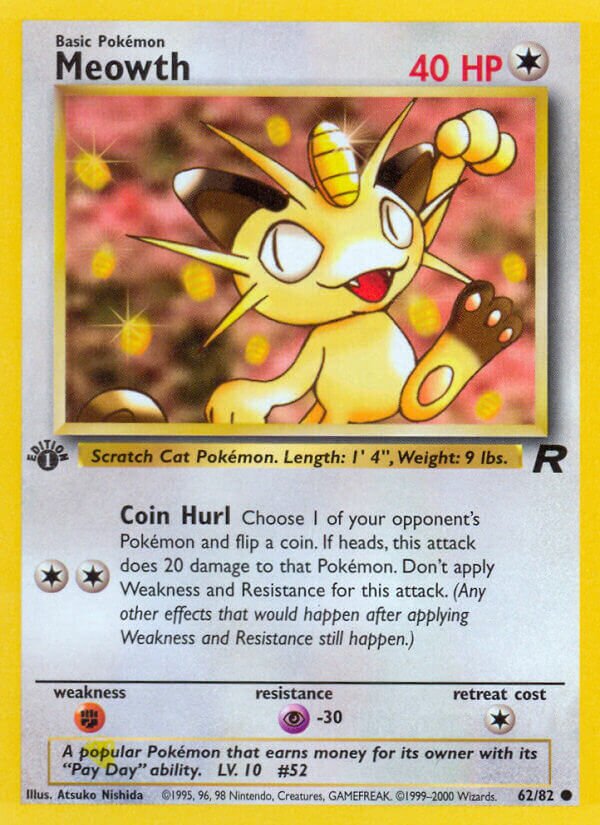 Meowth 062/83 — Team Rocket (English Pokémon TCG card)