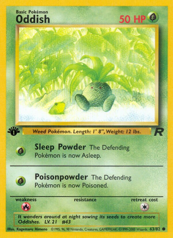 Oddish 063/83 — Team Rocket (English Pokémon TCG card)