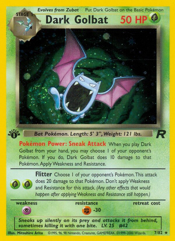 Dark Golbat 007/83 — Team Rocket (English Pokémon TCG card)