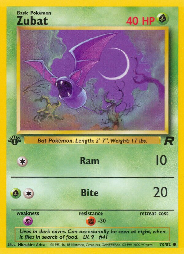 Zubat 070/83 — Team Rocket (English Pokémon TCG card)