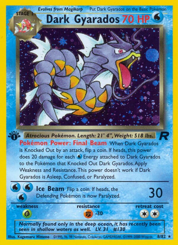 Dark Gyarados 008/83 — Team Rocket (English Pokémon TCG card)