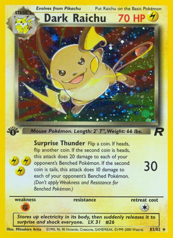 Dark Raichu 083/83 — Team Rocket (English Pokémon TCG card)