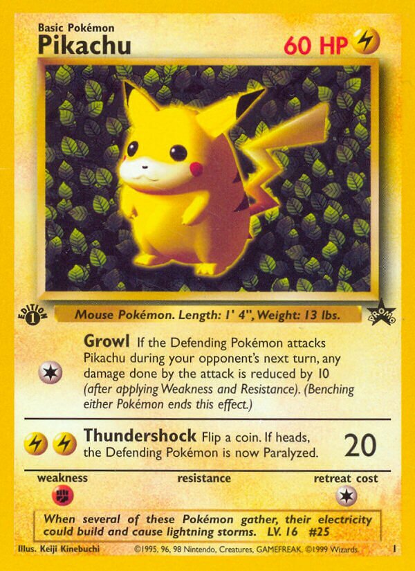 Pikachu 001/53 — Wizards of the Coast Promos (English Pokémon TCG card)