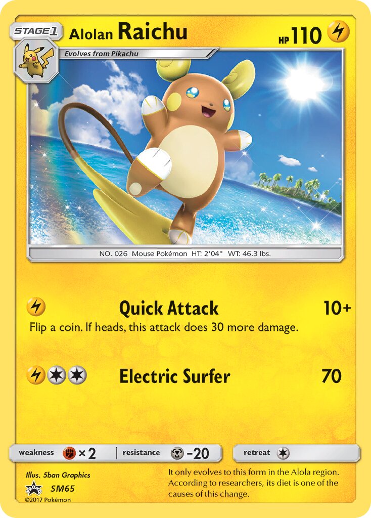 Alolan Raichu 065 — Battle Academy 2020 (Pikachu) (English Pokémon TCG card)