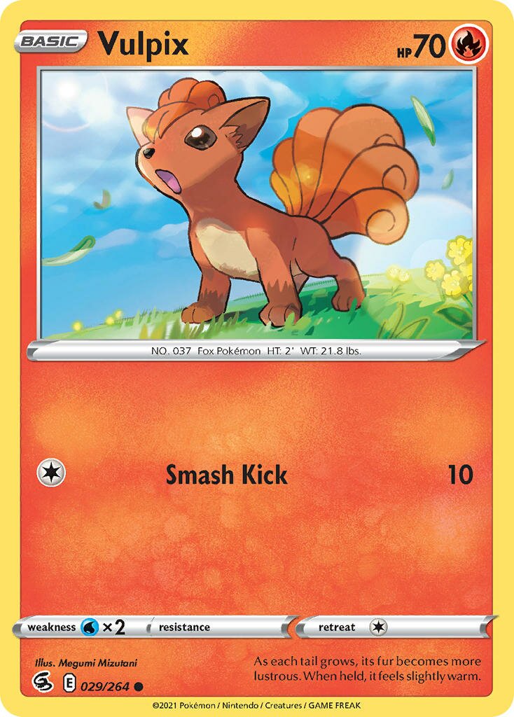 Vulpix 029 — Battle Academy 2022 (Cinderace) (English Pokémon TCG card)