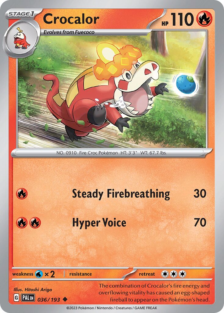 Crocalor 036 — Battle Academy 2024 (Armarouge) (English Pokémon TCG card)