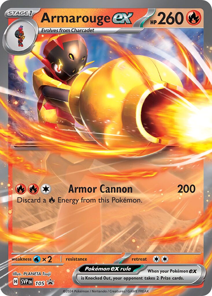 Armarouge ex 105 — Battle Academy 2024 (Armarouge) (English Pokémon TCG card)