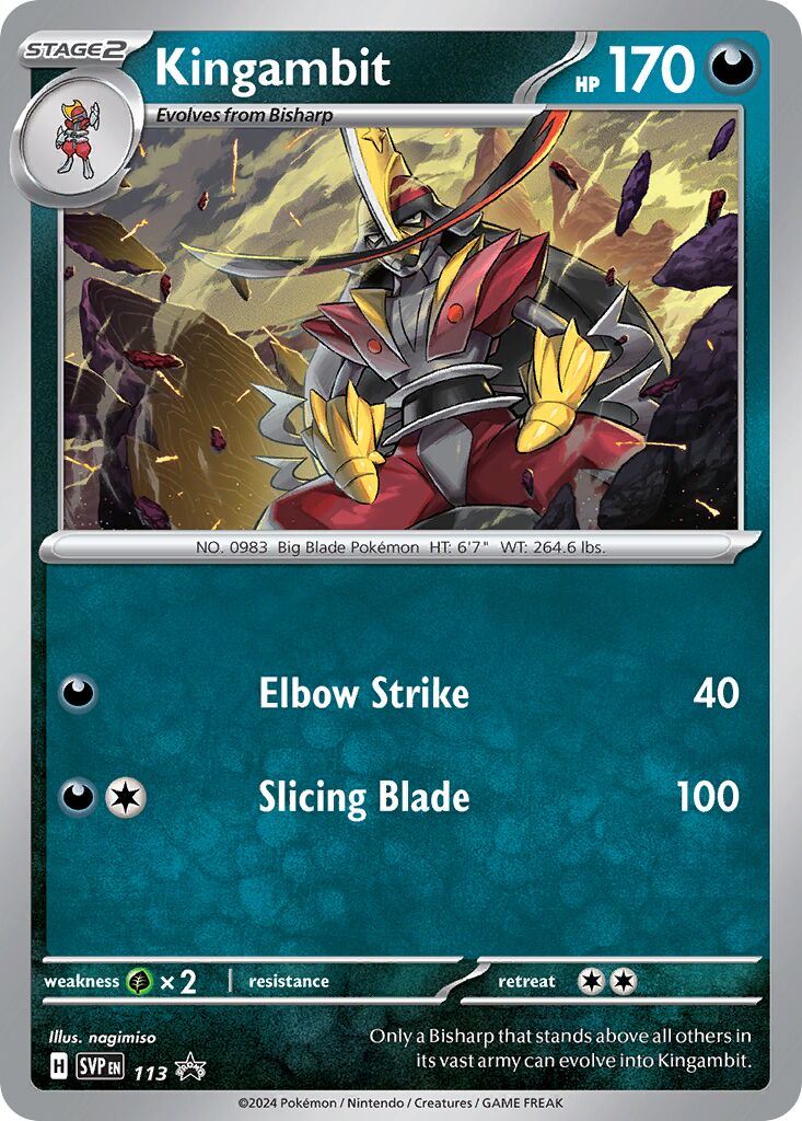 Kingambit 113 — Battle Academy 2024 (Darkrai) (English Pokémon TCG card)