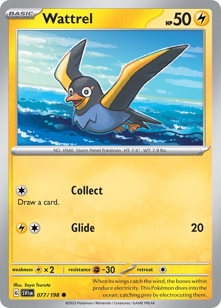Wattrel 077 — Battle Academy 2024 (Pikachu) (English Pokémon TCG card)