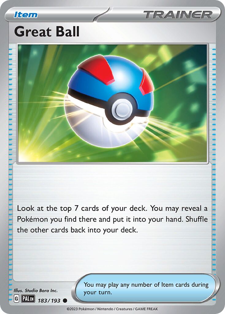 Great Ball 183 — Battle Academy 2024 (Pikachu) (English Pokémon TCG card)