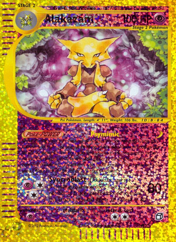 Alakazam 001 — Box Toppers (e-Card Series) (English Pokémon TCG card)
