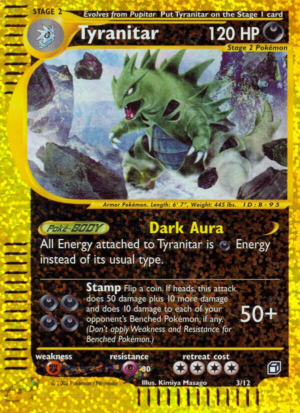 Tyranitar 003 — Box Toppers (e-Card Series) (English Pokémon TCG card)