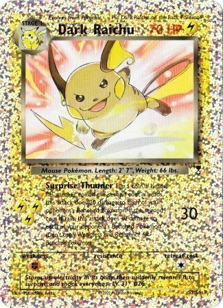 Dark Raichu 003 — Box Toppers (Legendary Collection) (English Pokémon TCG card)