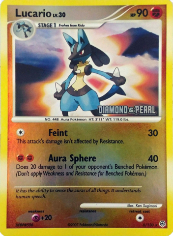 Lucario 006 — Burger King Collection 2008 (English Pokémon TCG card)