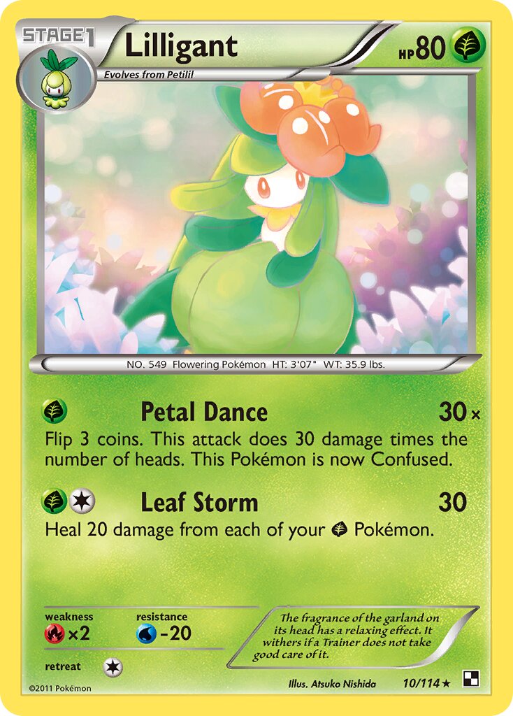 Lilligant 010/115 — Black & White (English Pokémon TCG card)