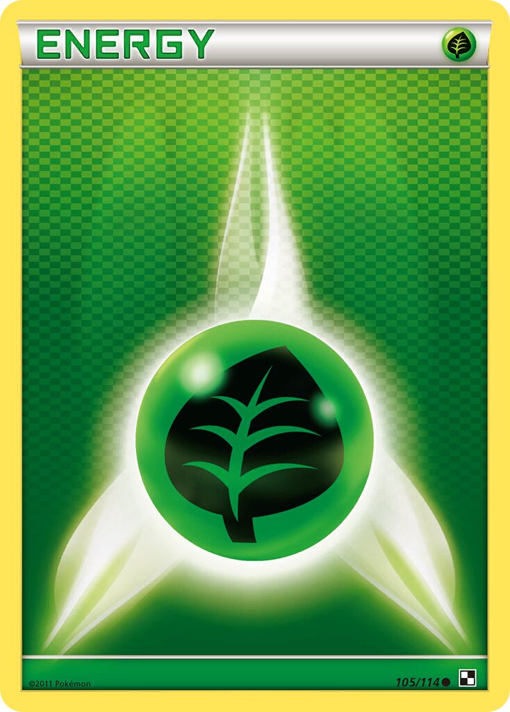 Grass Energy 105/115 — Black & White (English Pokémon TCG card)